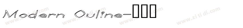 Modern Ouline字体转换